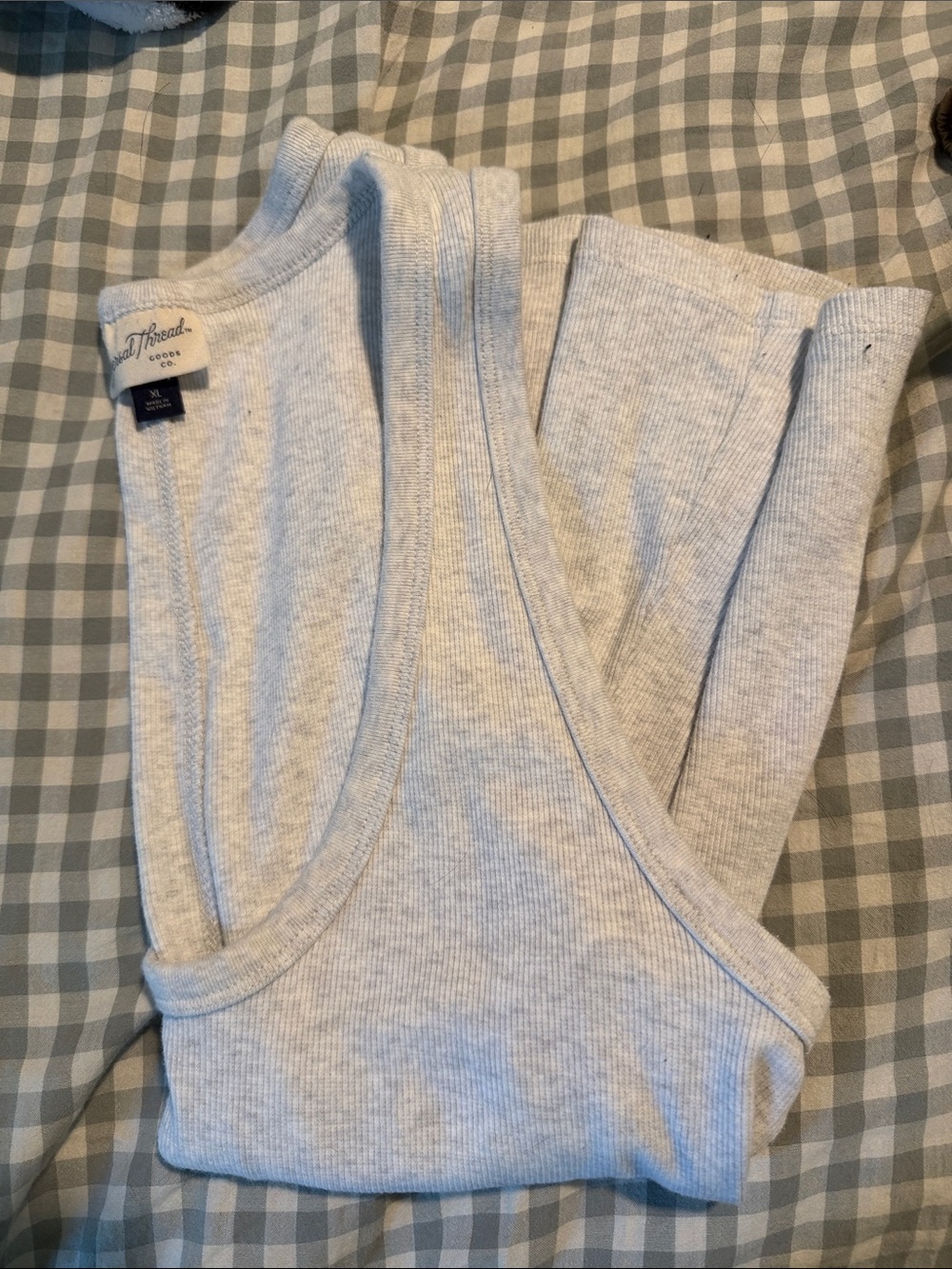 Goodthreads Light Heather Gray Ribbed Tank